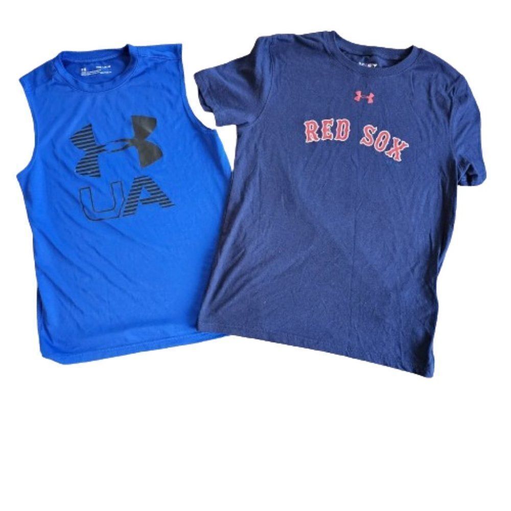 Under Armour Boston Red Sox & Sleeveless Heatgear Shirts Set Size Medium